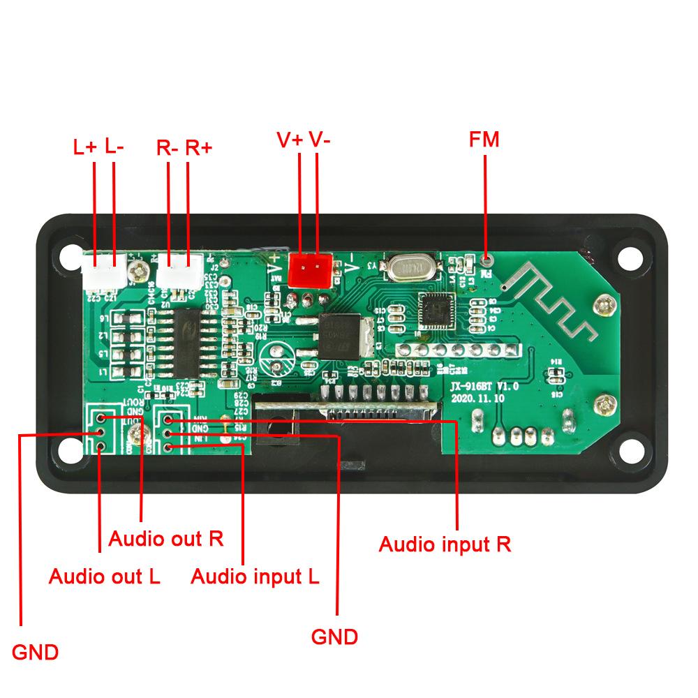 2*25W 50W amplifier Car Audio USB TF FM Radio Module Bluetooth 12V MP3 WMA Decoder Board MP3 Player with Remote Control