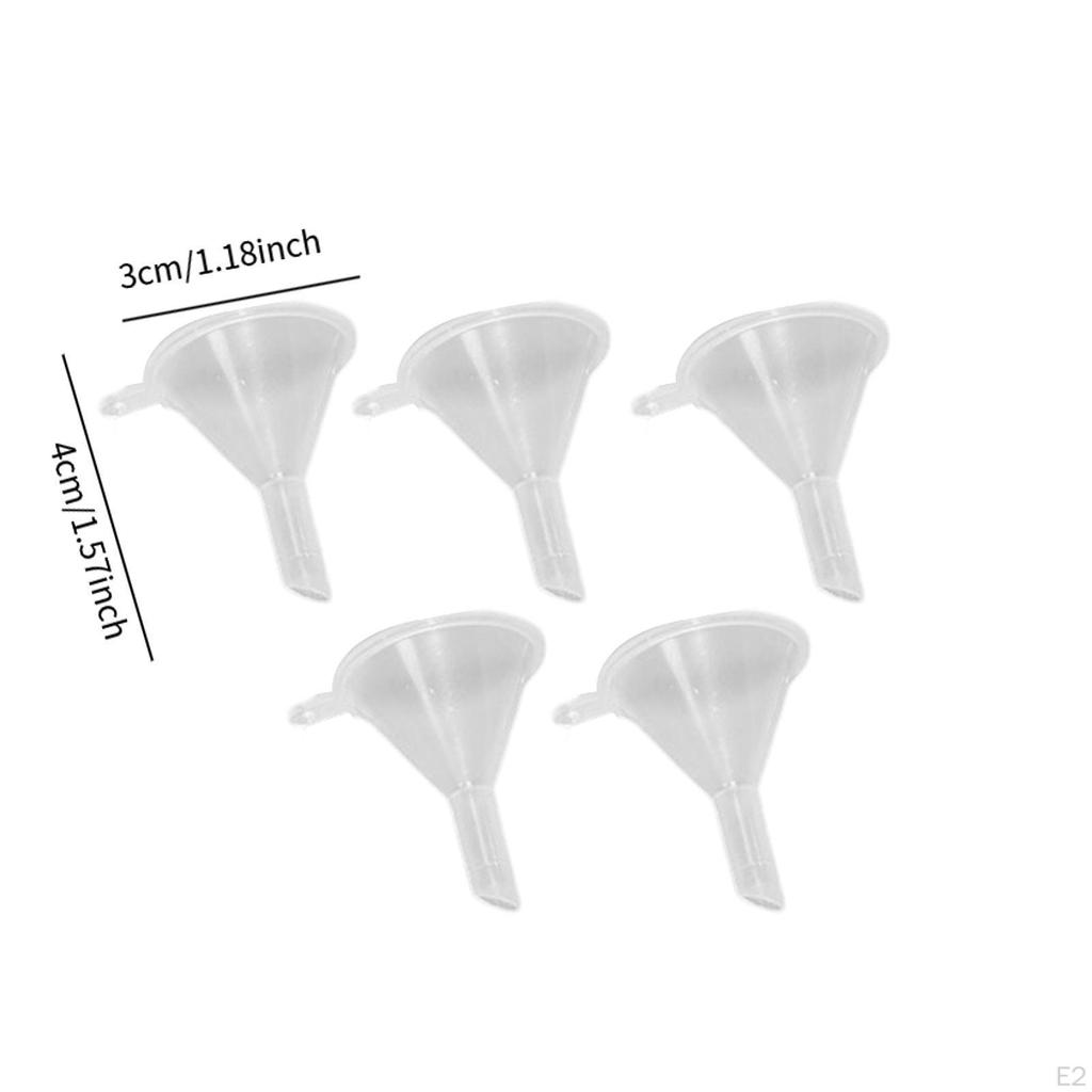 5 шт. мини-воронки для переноса в классе естественных наук, воронка для духов с узким горлом, многоцелевая