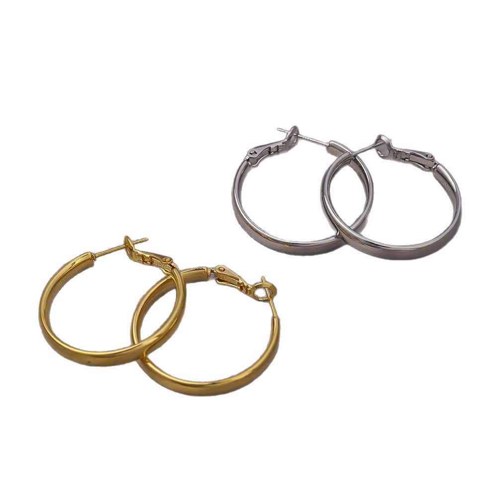 Элегантные серьги с иглами из серебра 925 пробы: Универсальные французские серьги-кольца из меди в нескольких стилях для изысканного образа