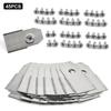 45Pcs for Husqvarna Lawn Mower Stainless Steel Replacement Cutting Blades, 35x18mm
