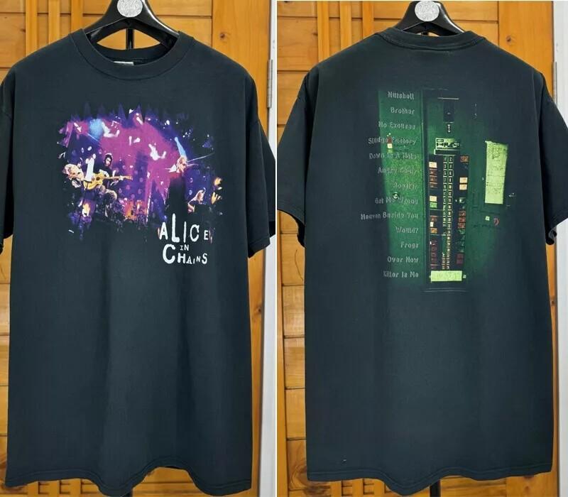 Alice In Chains shirt Tour 90’ 2 Side Basic Black Unisex T shirt Reprint S5XL Unisex T-Shirt
