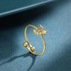 Personalized Ring, Stainless Steel Vacuum Plated 18K Gold Twelve Constellation Opening Single Bracelet.