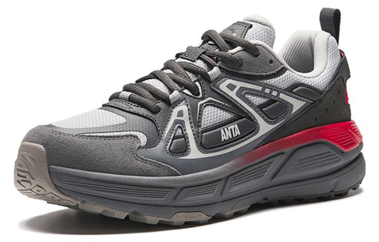 Men's Sneakers Anta Engine Cushioning Slip Resistant Abrasion Resistant Low top Casual Shoes Men's Silver Gray