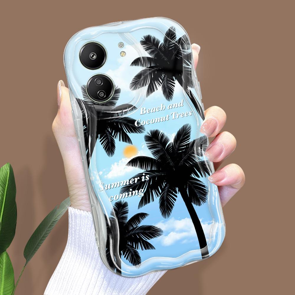 Милый мультяшный узор, кремовая текстура, мягкий силиконовый чехол с волнистыми краями, чехол для телефона Xiaomi Redmi