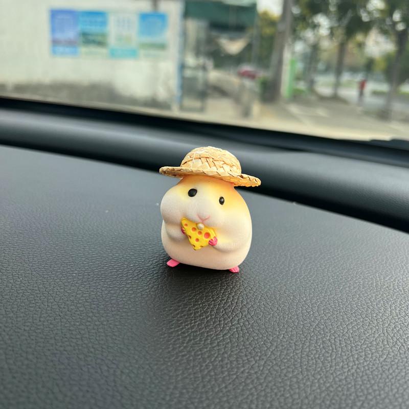 2023 Car Decoration Hamster Car Accessories New Console Cute Doll Car Interior Pendant Car Decoration Car Accessories