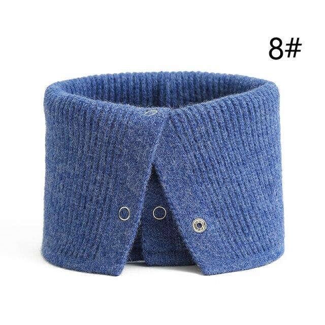 Elegant Winter New Ring Scarf Fashion Lady Neck Unisex Wraps Women Geometric Warm Female Fur Solid