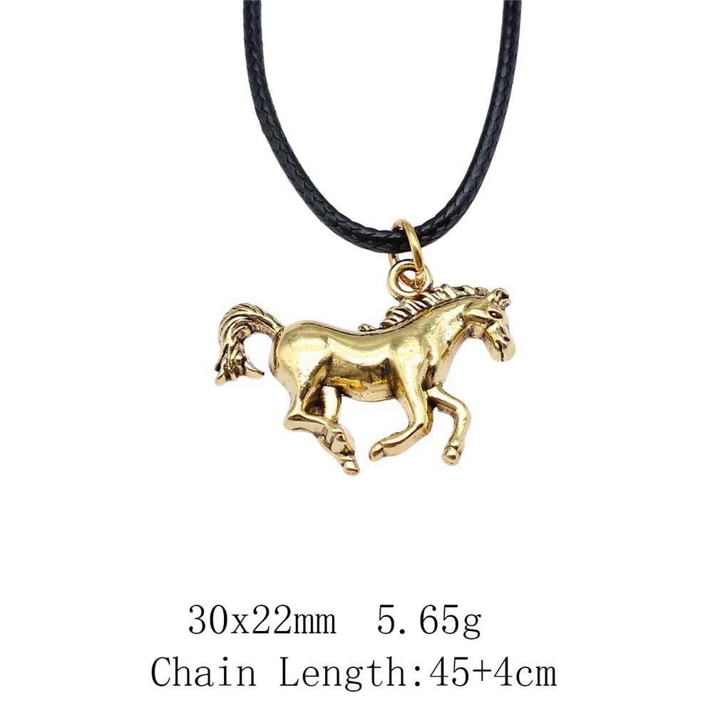 Новинки Чокеры Ожерелья Для Женщин Ожерелье С Слоном И Лошадью Кожаная Цепочка 45см Сувенирные Подвески На Шею