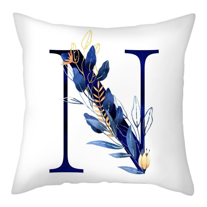 45x45 см креативный цветочный объемный дизайн 26 букв синий наволочка Свадебная вечеринка домашний декор диван офисное сиденье наволочка