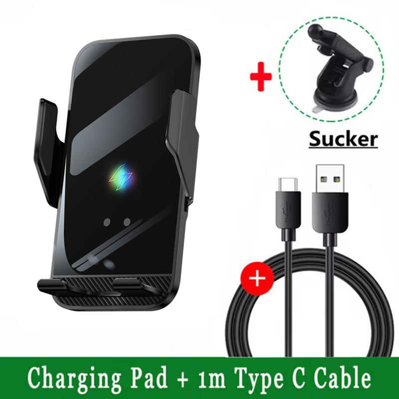 Автомобильное беспроводное зарядное устройство, автомобильный держатель для телефона, подставка для iPhone 15, 14, 13, Samsung, Xiaomi, инфракрасная индукция, 15 Вт, быстрая зарядка