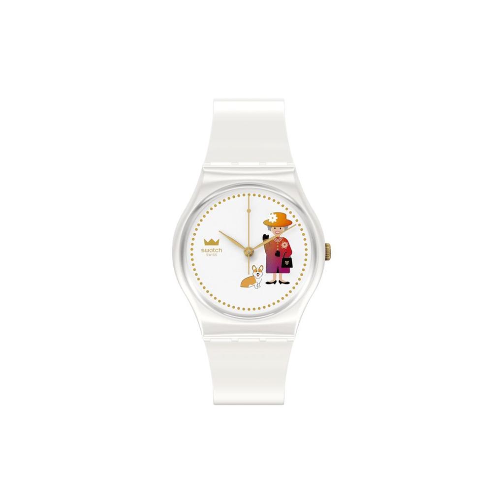 Swatch Quartz Movement 70th Anniversary Commemorative Watch Women watches White GZ711