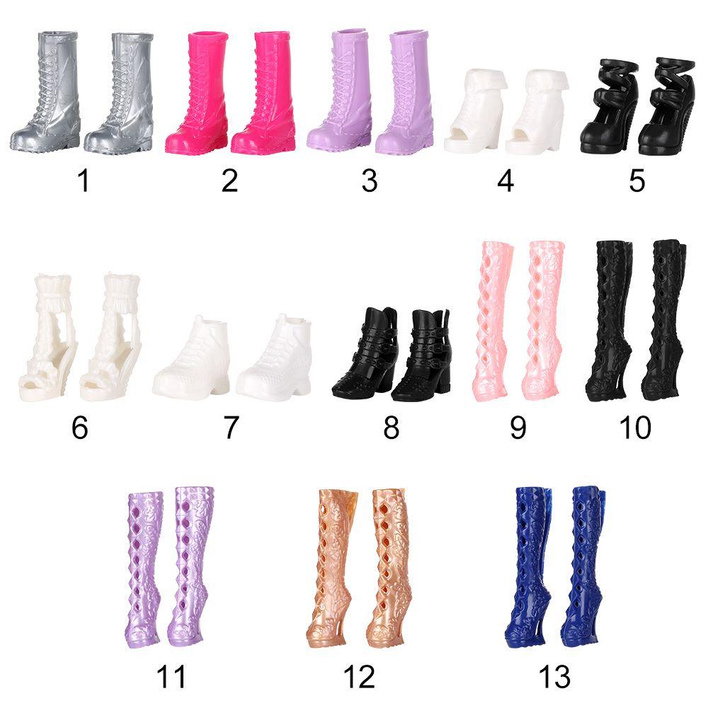 Plastic Female Fashion Doll Shoes Socks Accessories Long Knees Boots Hero Dolls Boot