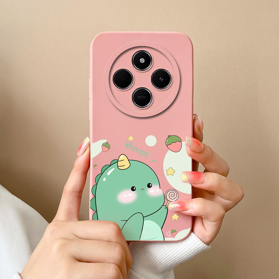 For Poco C75 Phone Case Cute Cartoon Bumper For Poco C 75 Soft Smooth Liquid Silicone Full Protection Shockproof Back Covers