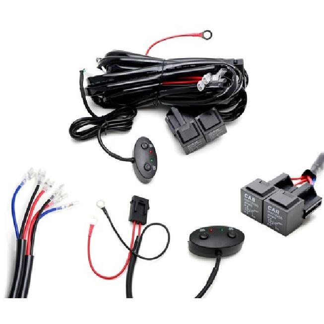 2-Output Relay Kit, Dual Switches For Fog/Driving Lamps, Light Bar, Pod Lights