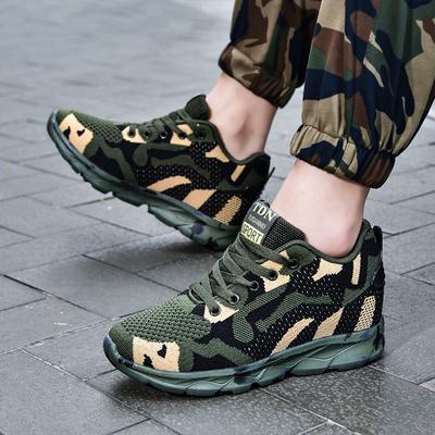 Новая камуфляжная обувь женская обувь легкая и удобная, женская обувь со скрытой платформой, повседневная обувь для улицы, модная обувь из летящей ткани