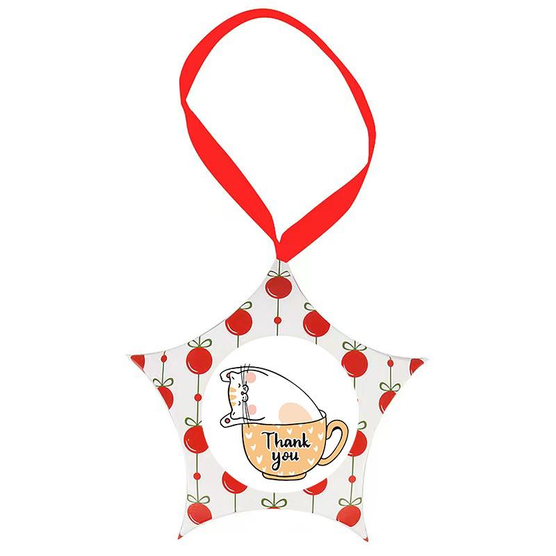 Набор наклеек с милым мультяшным котом «Спасибо», 500 шт./рулон, 1 дюйм, клей для выпечки, украшение для дневника, подарка