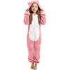 Children's Fashion Colour-Blocked Fleece-Lined Thickened -Eared Fleece Romper