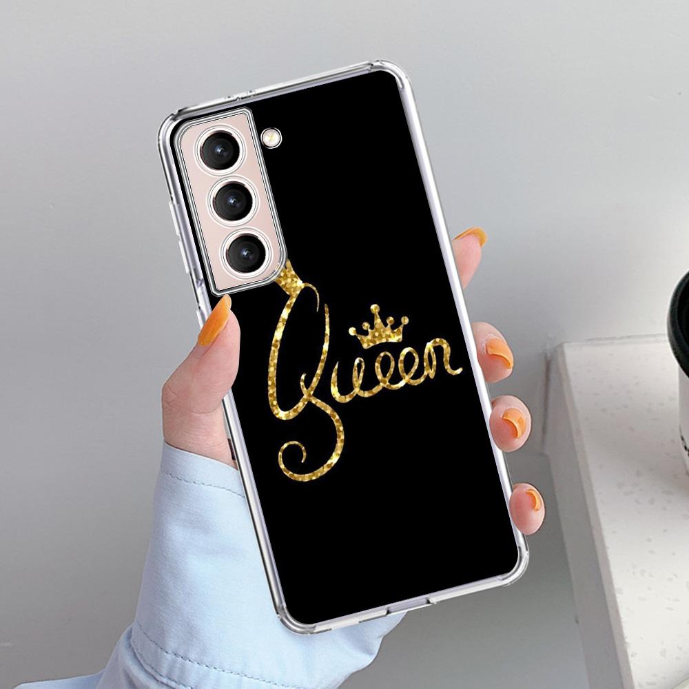 Милый чехол Mom Queen Princess для Samsung Galaxy S22 S20 FE S21 Plus S10 S9 Note 20 9 10 Lite прозрачный мягкий чехол для телефона