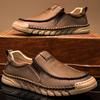 38-46 Handmade Leather Shoes Casual Men Shoes Comfortable Cow Leather Shoes Men Loafers Moccasins Tooling Shoes