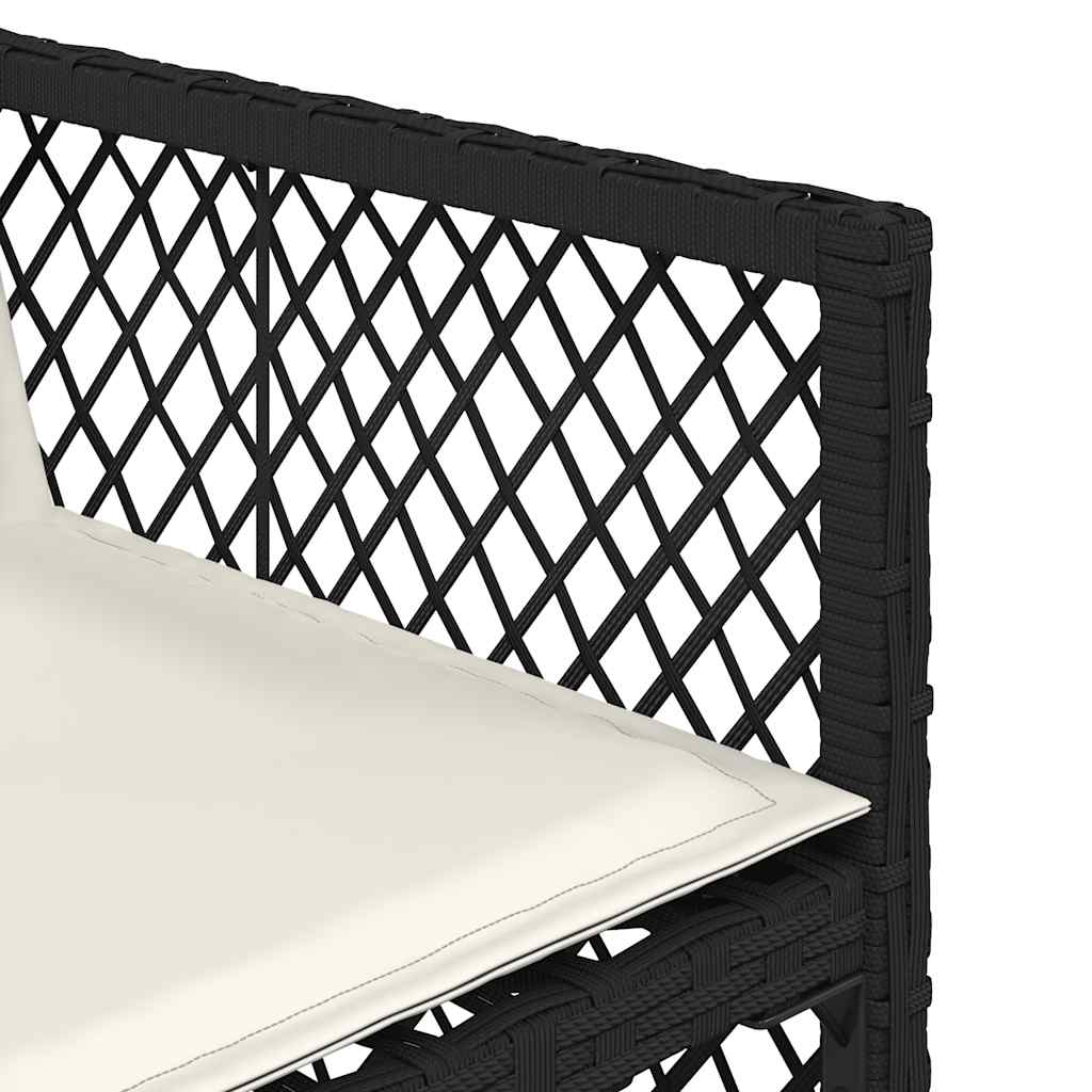 Vidaxl 13-Cz. Комплект Садовой Мебели, Подушки, Черный, Ротанг ПЭ
