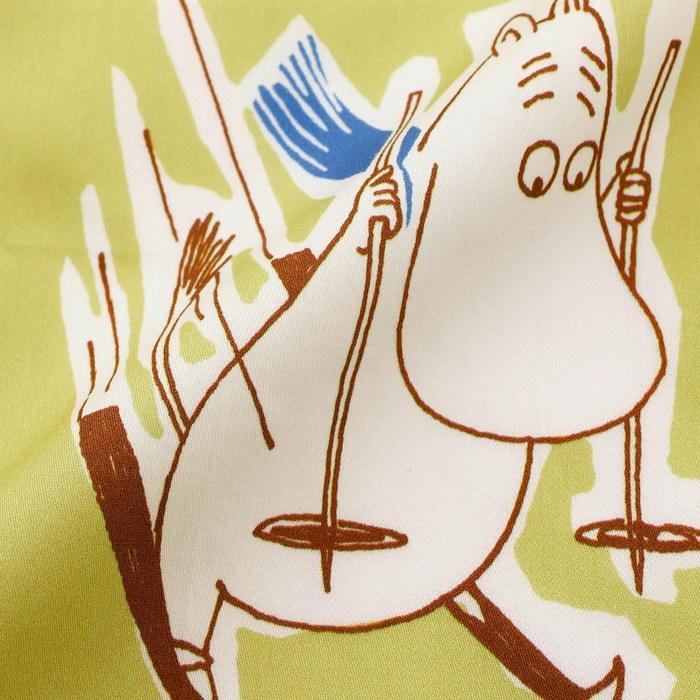 Quarter Report (MOOMIN) MOOMIN Handkerchief Moominvalley Snow Play Mustard Approx. W50 x H50cm 100% Cotton [Made in Japan]