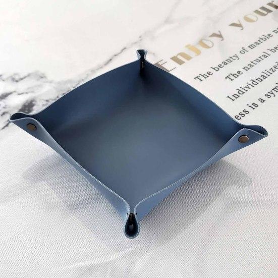 Элегантные складные лотки для хранения, противоскользящий органайзер из искусственной кожи с защитой от царапин, бронзовый органайзер для рабочего стола