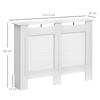 Modern MDF Radiator Grill Cover for Home and Office, 111.5x82x19 cm, White