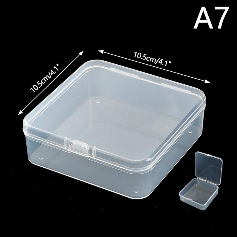 Transparent Plastic Storage Box Photocards Small Card Storage Box Desk Organizer Box Classification Box Stationery
