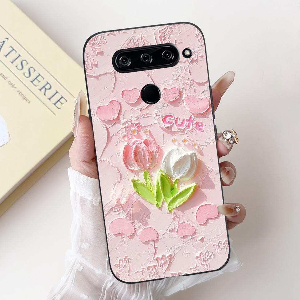 Чехол для LG V40 V50 ThinQ V50S ThinQ, милый мультяшный кот, роскошный, крутой, ударопрочный, силиконовая задняя крышка для LG V50S ThinQ 5G