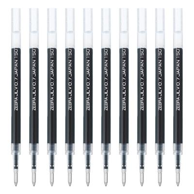 Zebra Стержни для шариковой ручки Sarasa Dry Gel, JLV-0.7, Черные, Упаковка 10 шт., B-RJLV7-BK