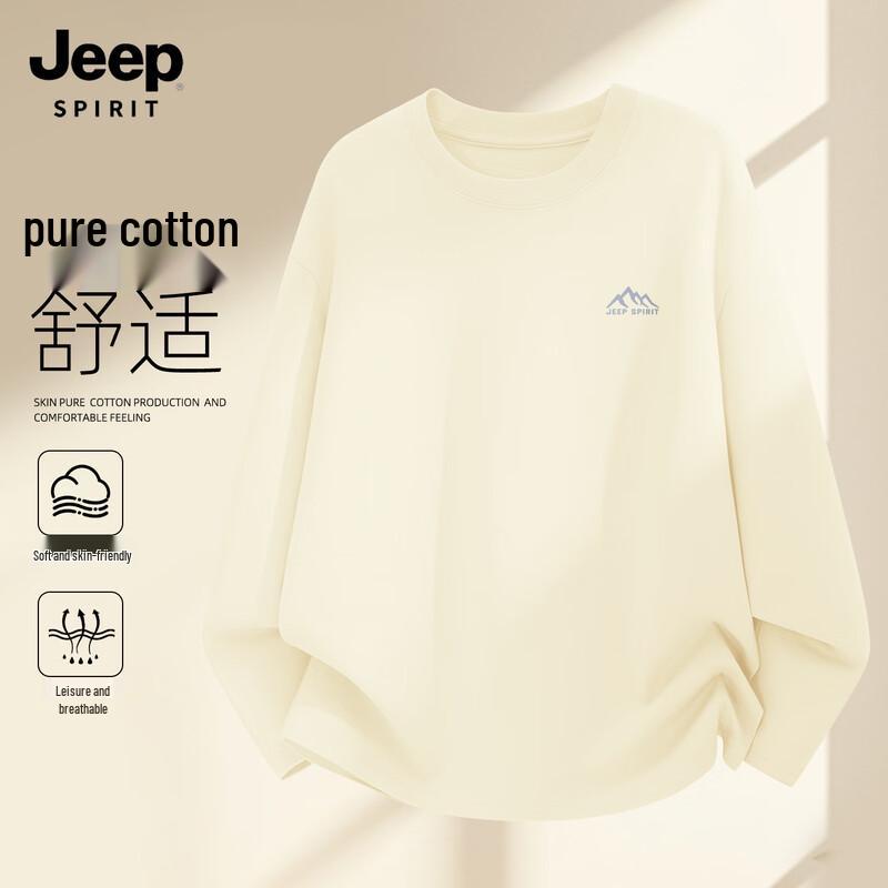 Мужская футболка с длинным рукавом JEEP SPIRIT из чистого хлопка