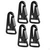 5 Pieces Clips Hooks for Outdoors Bag Backpack Attacment Accessories - Black