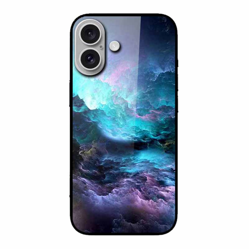 Glass Case For iphone 16 Plus 16Plus Coque Tempered Glass Hard Back Cover For iphone 16 Plus Phone Case Soft TPU Black Bumper