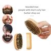 New Boar Bristle Beard Brush & Wood Comb Bamboo Wood Comb Set For Men Grooming Travel Bag Valentines Day