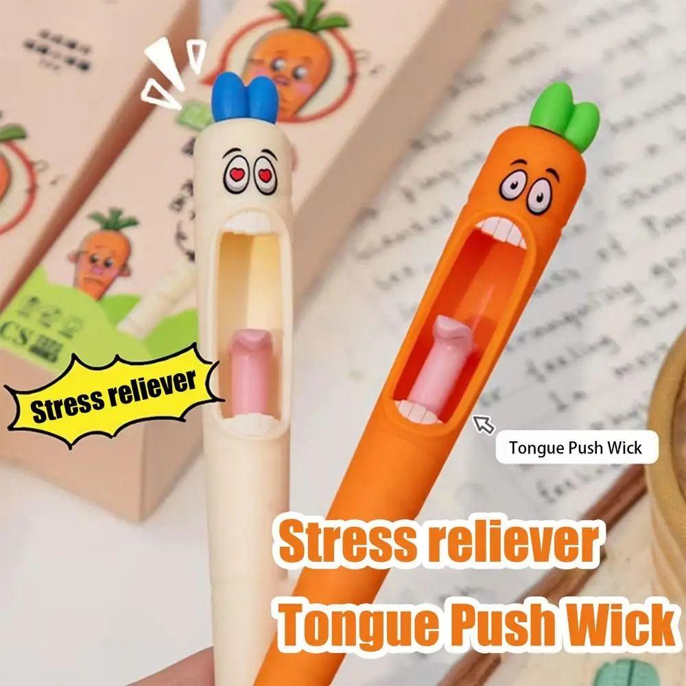 4Pcs/Box Multifunction Student Writing Pen ABS Carrot Ink Pen Drawing Stationery
