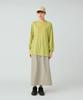 Snow Peak Merino Wool Long Sleeve Light Size Cut and and T-Shirt SW-25AU015, Green, M, Sewn, Men's Women's