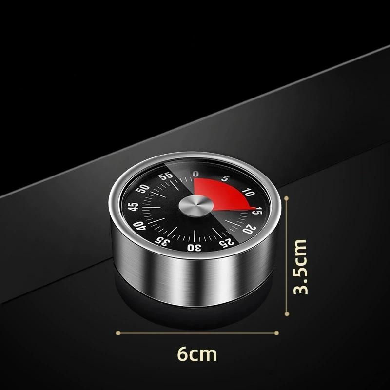 Stainless Steel Kitchen Timer Mechanic Student Time Management Reminder Countdown Timer with Magnetic Baking Cooking Timer Tools