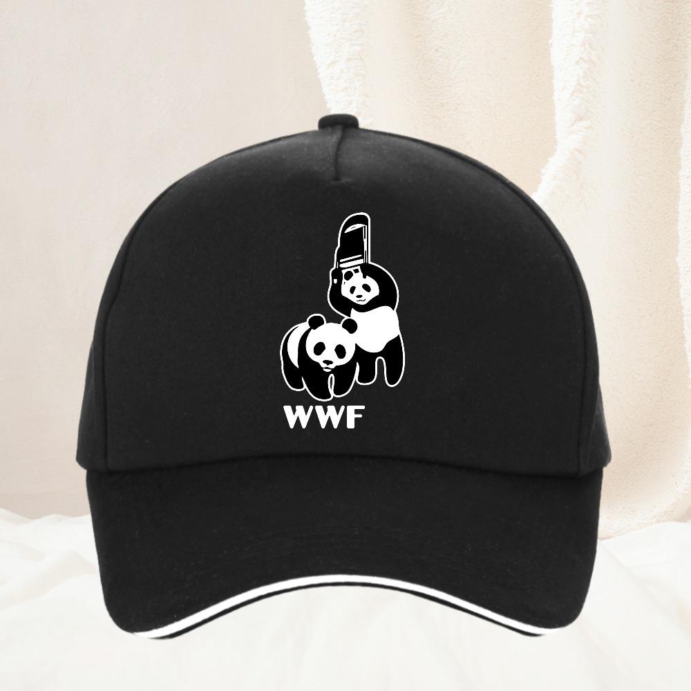 Ретро Бейсболка WWF с изображением панды Унисекс Головной убор Смешной Борьба Бои На открытом воздухе Летний Подарок Кепки Кепка