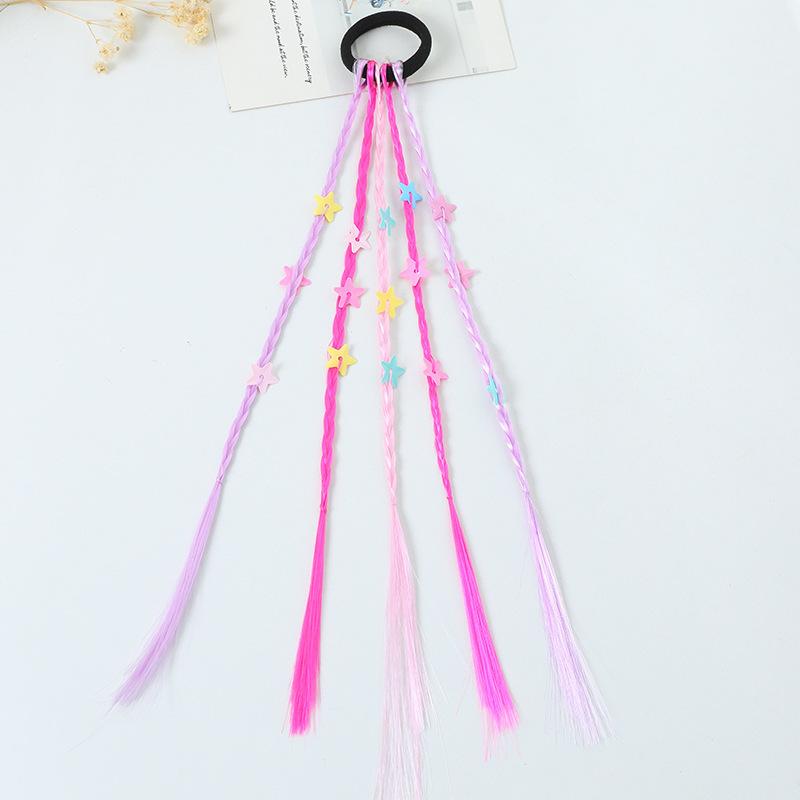 1 шт. Новый милый детский плетеный парик-хвост, повязка на голову, резинки для волос, аксессуары для волос, украшение для волос