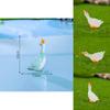 Glowing Swan Resin Craft Tabletop Decor Radiant Miniature Figurine For Home And Office