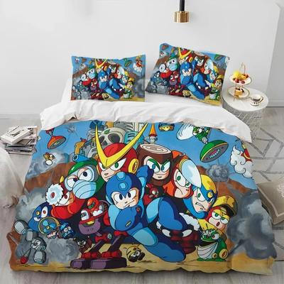 3D-принт Rockman Megaman Game Cartoon Комплект постельного белья для мальчиков и девочек Twin Queen Size Пододеяльник Наволочка Кровать для детей и взрослых