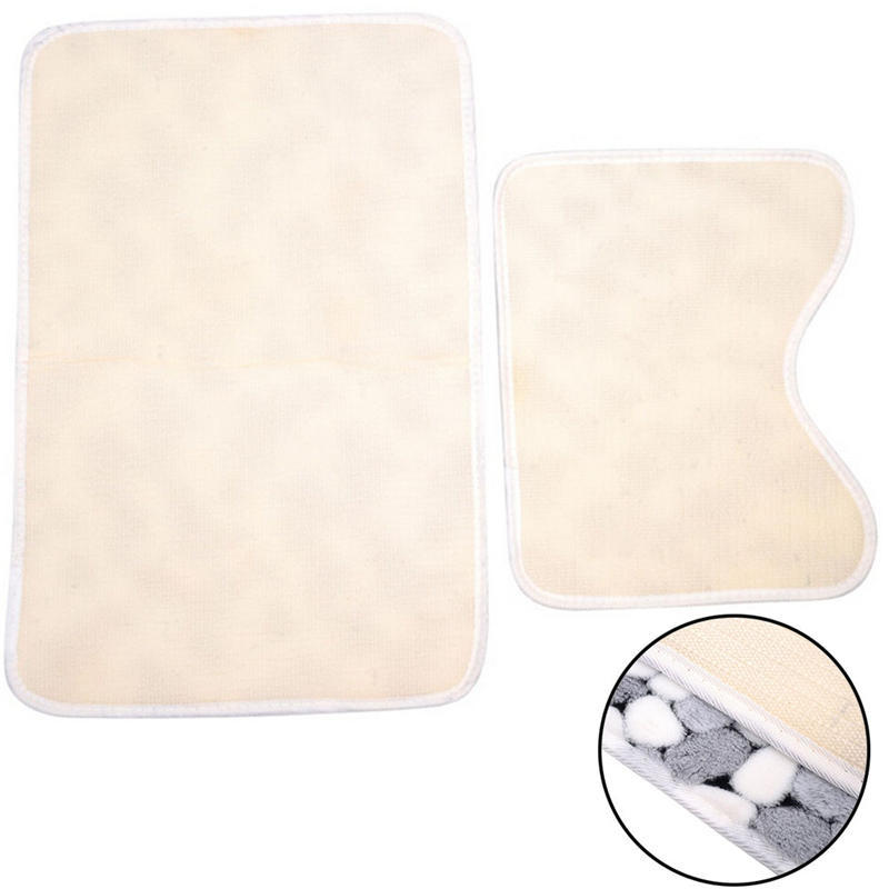 2 шт. мягкий хлопковый коврик для ванной, туалет, нескользящий, моющийся, набор ковриков для пола
