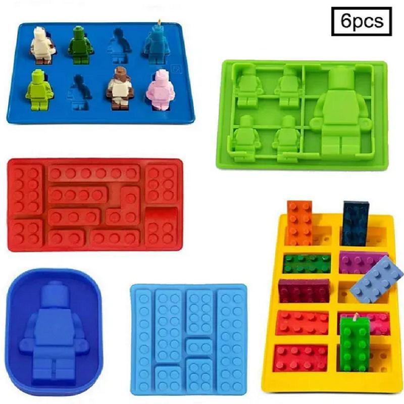 Форма для кубиков льда Robot Ice Brick, силиконовая форма DIY, форма для шоколада, желе, брауни, десерт, выпечка, мини-форма для блоков, набор тем