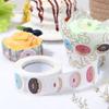 Self-adhesive Baking Pattern DIY Craft Donut Stickers Gift Box Packing Seal Labels Roll Sticker