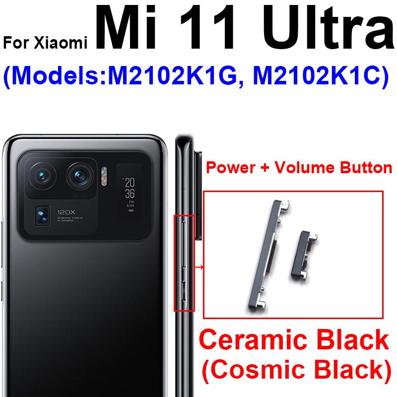 Кнопка питания, громкости, боковая кнопка для Xiaomi Mi 11 Mi 11 Pro Mi 11 Ultra Mi 11 Lite Mi 11 5G Ключевые детали переключателя управления питанием и громкостью