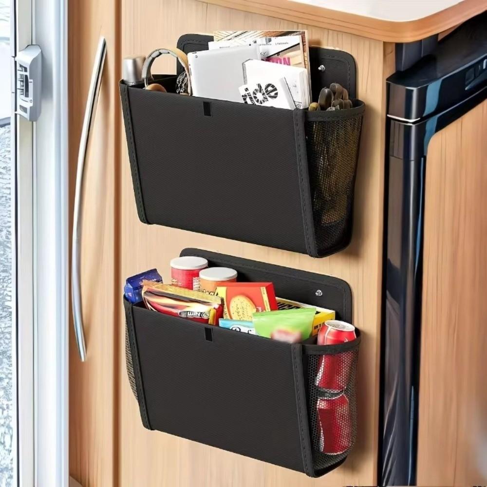 Black Door Organizer Multi-Compartment Mesh Pocket Organizer Home Office RV Organization Use