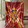 Spain football Printed Flannel Blanket Skin Friendly Warm Decorative Throw for Indoor Couch Bed Daily Use