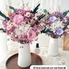 Immortal Rose & Eucalyptus Bouquet: Dried Hydrangea, Baby's Breath, Crystal Grass for Home Decoration & Living Room Arrangement