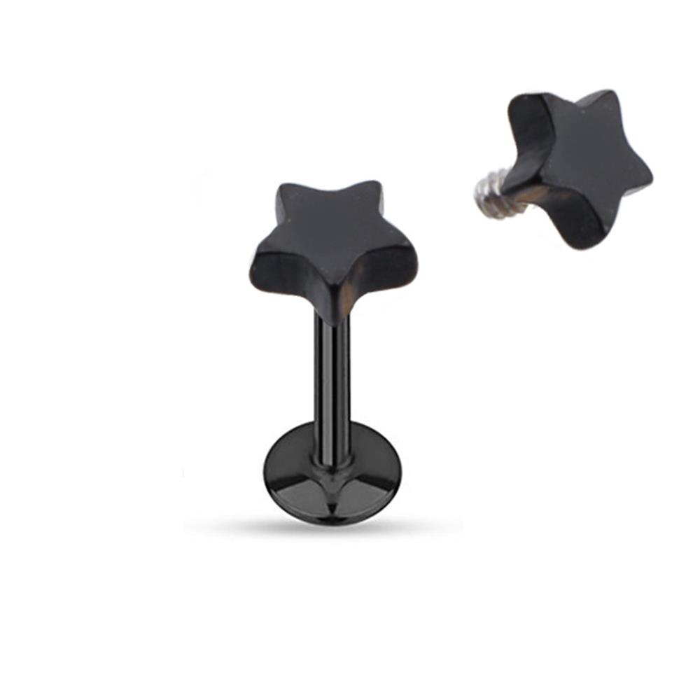 Лабреты Штанга для губы Штанга Украшения для пирсинга тела Хрящ Хеликс Серьги-гвоздики для уха Трагус Серьги Форма звезды