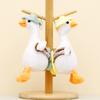 Adorable White Goose Plush Toy Keychain Cartoon Duck Doll Backpack Charm