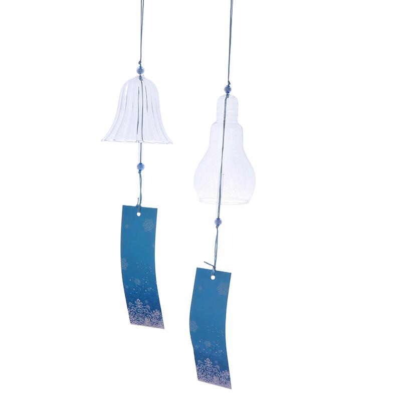 Прозрачные стеклянные колокольчики для окон, подвесные колокольчики для сада, садовые колокольчики, японский декор для комнаты, поделки своими руками